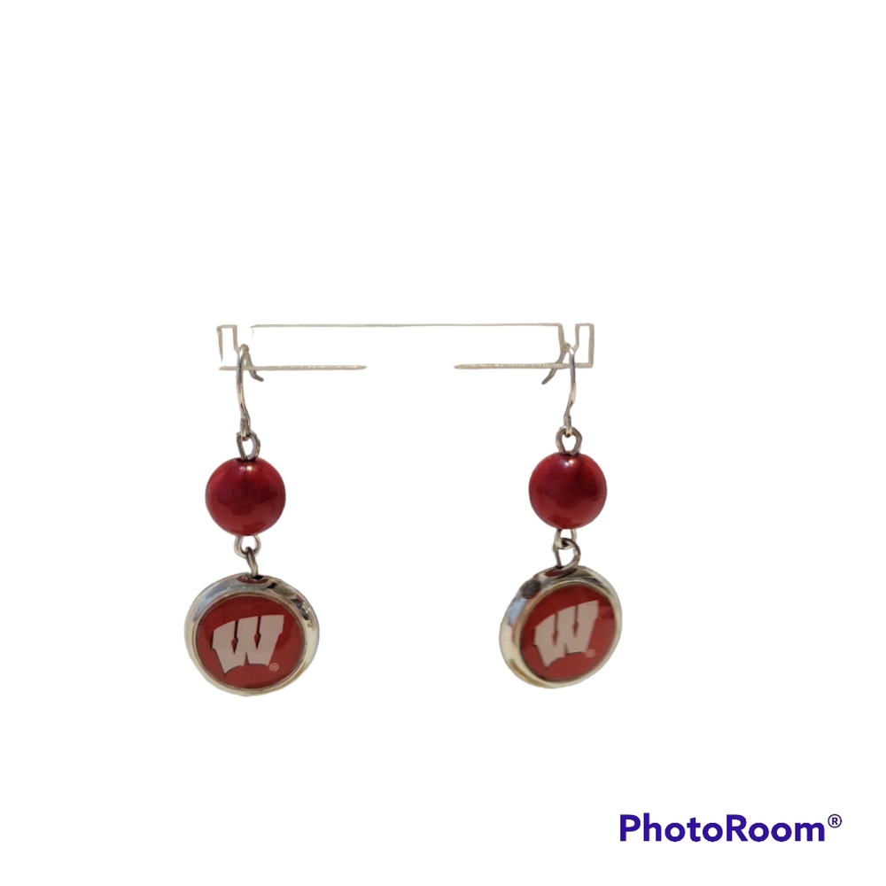 Wisconsin Badger Earrings